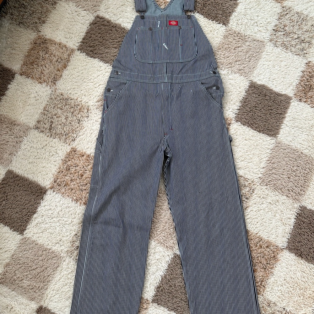 Dickies Blue and White PinStriped Overalls